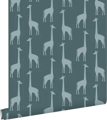 Obrázok produktu pre ESTAhome tapety žirafy tmavomodré 53 cm x 10,05 m