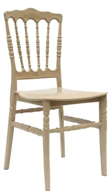 Produktbild von Beiger Carbonstuhl mit Rückenlehne für Zuhause und Terrasse.