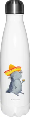 Produktbild von Mr. & Mrs. Panda Thermos Axolotl Tequila - Weiß - Geschenk, Trinkflasche, trinken, Party, Spruch, thermo, Lurch, Thermosflasche, Urlaub, trinkflaschen, thermosflaschen