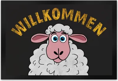 Produktbild von Willkommen Cartoon Schaf Fussmatte für Haustür