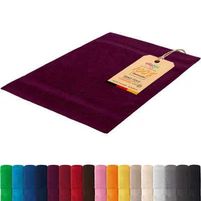 Produktbild von EllaTex PARIS Gästetuch 30x50 cm – 100% Baumwolle, 500 g/m² Frottier, flauschig & saugstark, in Farbe: Brombeere