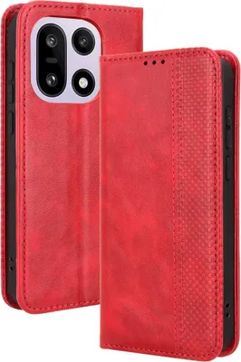 Produktbild von OnePlus 15 Hülle - Coverup Vintage Style Klapphülle - Rot