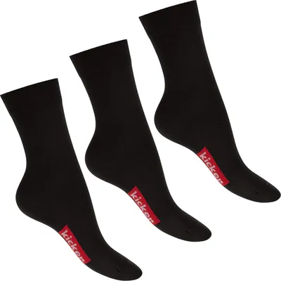 Produktbild von kicker Damen & Herren Socken (3 Paar) Sportliche Baumwollsocken - Schwarz 39-42