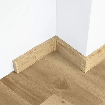 Produktbild von DQ-PP Sockelleiste PVC 200cm + Dübel | Kabelkanal | Fussleiste | Farbe: Eiche Antik | Höhe: 55mm | ; LPDA55.2M