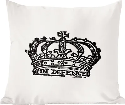 Produktbild von MuchoWow® Zierkissen Sofakissen Wohnzimmer Dekokissen 40x40 cm Retro - Krone - Vintage - Foto Kissen - Schlafzimmer Dekoration
