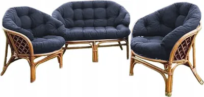 Produktbild von Kissenset für RATTAN-MÖBEL,Graphit, Kissen für die Rückenlehne und Sitzfläche des Sofas,2x Kissen für die Sessellehne und 2x Kissen für den Sesselsitz