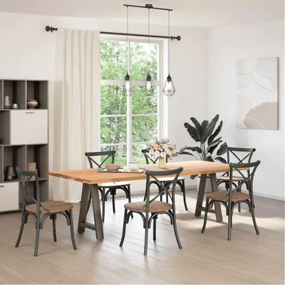 Zdjęcie produktu dla vidaXL Nogi do stołu jadalnianego w kształcie litery A 2 szt. 50x(72-73) cm stalowe