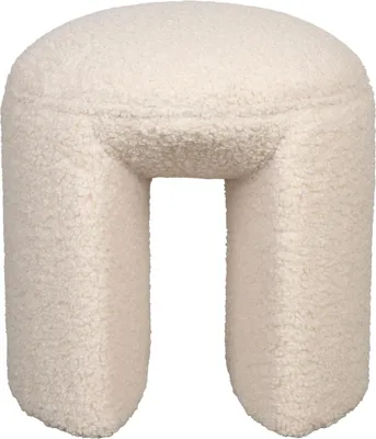 Produktbild von Housecraft Living Noxx Pouf/ Sitzhocker Bouclé Weiß