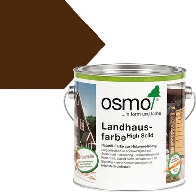 Produktbild von Osmo Landhausfarbe aus natürlichen Öle dunkelbraun außen 750ml