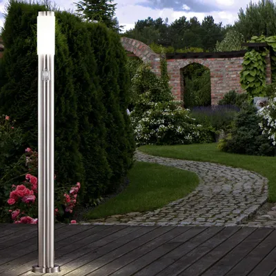 Produktbild von Moderne LED Außenlampe aus Edelstahl mit Bewegungsmelder