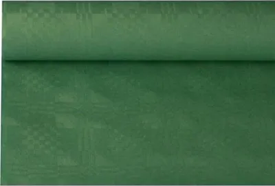 Produktbild von Papstar Papiertischtuch mit Damastprägung 8 m x 1,2 m dunkelgrün, 12 x 1 Rolle
