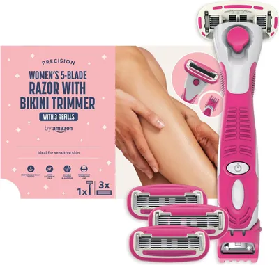 Produktbild von für Damen, 5-Klingen-Rasierer mit 3-in-1-Trimmer + 3 Nachfüllpackungen