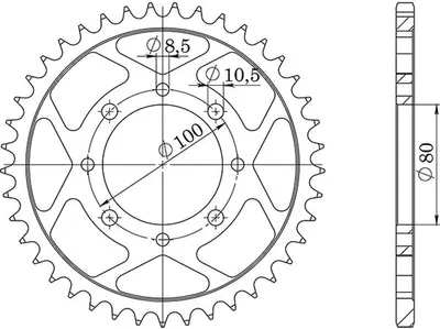 Produktbild von ESJOT Kettenrad "32036", 520, Stahl, 37 Zähne
