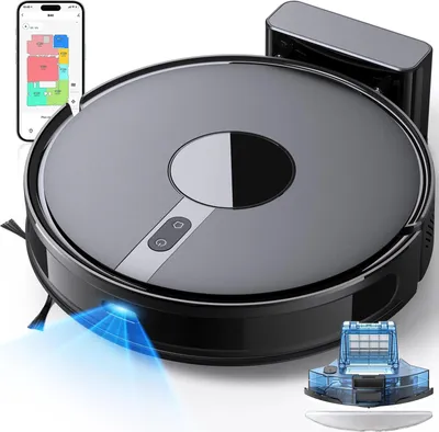 Image de Robot aspirateur avec fonction de nettoyage - B40 - Puissance d'aspiration 6000 Pa - Autonomie 180 min - Application et cartographie intelligente - Zones interdites - Prise UE 220 V - Noir
