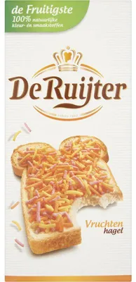 Produktbild von De Ruijter Vruchtenhagel 400g – Bunte Fruchtstreusel für Brot & Gebäck