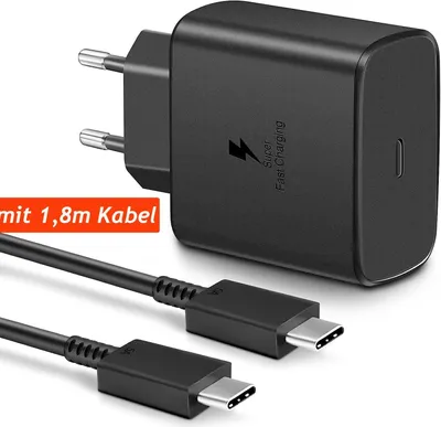 Produktbild von 45W USB C Schnellladegerät für Samsung Galaxy S25 Ultra/S25+/S24 Ultra/S24+S23 Ultra/S22 Ultra/S23+/S22+/Tab S9 S9+ S9 Ultra/S8 Ultra/S8+/S8 Ladegerät