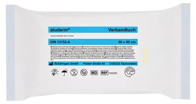 Produktbild von aluderm Verbandtuch 1003205 60x80cm steril