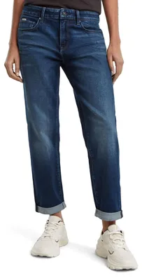 Image de G-STAR Jeans pour femmes, modèle Kate Boyfriend, couleur bleu (effilochés, référence Stratos D15264-C052-D332), taille 28W