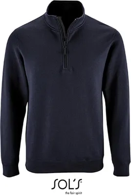 Produktbild von SOLs 02088 | Herren Zip High Collar Sweatshirt Stan - Farbe: French Navy - Größe: XL