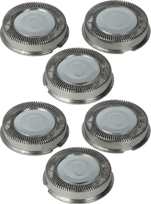 Produktbild von vhbw 6x Scherköpfe Ersatz für Philips HQ30 für Elektrorasierer, Silber
