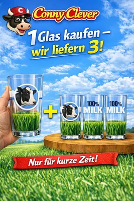 Produktbild von Conny Clever – 3 Gläser zum Preis von einem