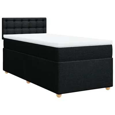 Produktbild von Boxspringbett mit Matratze Schwarz 90x200 cm Stoff