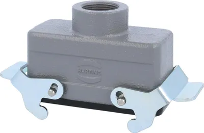 Produktbild von HARTING Han 16B Kupplungsgehäuse niedrig, 1xM32 gerader Kabelabgang, mit 2 Querbügeln Verschraubung M32 Klemmbereich