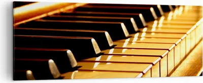 Produktbild von Bild auf Leinwand - Leinwandbild - Klavier Musik Konzert - 140x50cm - Wand Bild - Wanddeko - Leinwanddruck - Bilder - Kunstdruck - Wanddekoration - Leinwand bilder - Wandkunst - AB140x50-2200