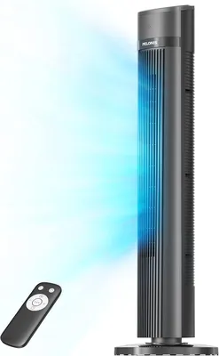 Produktbild von Pelonis Leiser Turmventilator, 40 Zoll 102CM Ventilator mit Fernbedienung, 7m/s Tower Fan Standventilator mit 90° Oszillation, 15-Std-Timer und 3