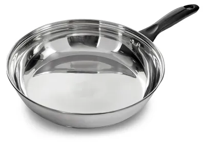Edelstahl-Bratpfanne 28 cm, PFAS-frei, für alle Herdarten