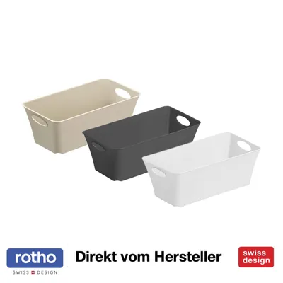 Obrázok produktu pre Rotho Living, Úložný kôš, Cappuccino, Obdĺžnikový, Polypropylén (PP), Jednofarebné, Vnútorný