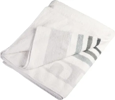 Produktbild von Doppelpack Stripes Saunatuch 80x200 weiß Baumwolle Frottee 480g/m² Schriftzug Sauna