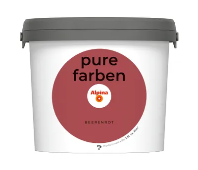 Produktbild von Alpina pure farben Wandfarbe beerenrot 2,5 L