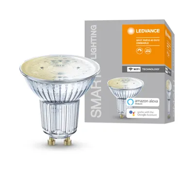 Obrázok produktu pre LEDVANCE 00217494, Inteligentná žiarovka, Wi-Fi, Nerezová oceľ, GU10, Teplá biela, 2700 K