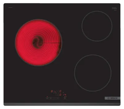 Produktbild von Glaskeramikkochfeld 60 cm 3 brenner 5700 w schwarz Bosch PKM63RBB8E