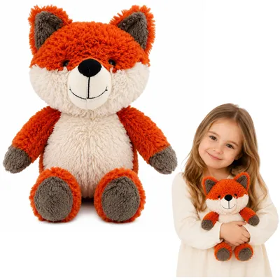 Image de Peluche renard, jouet en peluche doux, 28 cm