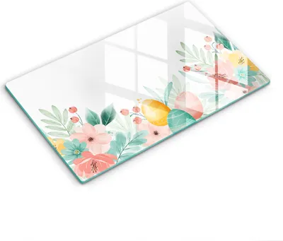 Produktbild von Glasschneideplatte - Herdabdeckplatte - 52x30 cm - Schneidebrett - Spritzschutz - Ostern Ostereier