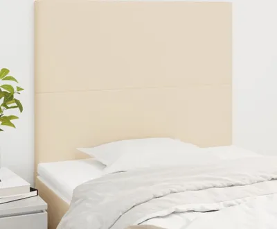 Produktbild von The Living Store Kopfteile 2 Stk. Creme 90x5x78/88 cm Stoff