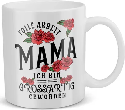 Produktbild von 22Feels Mama Geschenk Muttertag Mutter Tasse Geburtstag Kaffeetasse Frauen Weihnachten Haferl Geschenkidee