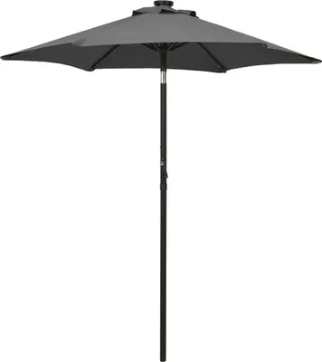 Produktbild von Sonnenschirm mit LED-Beleuchtung Anthrazit 200x211 cm Alu