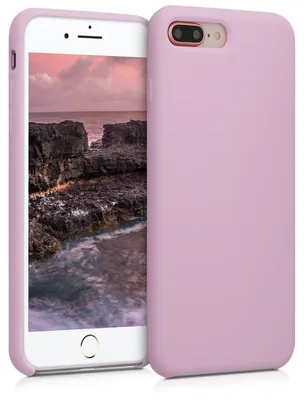 Produktbild von kwmobile Handyhülle für Apple iPhone 7 Plus / iPhone 8 Plus Hülle - Case Silikon - Kabelloses Laden - Schutzhülle Cover in Mauve