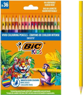 Image de Crayons de couleur 36 Couleurs Eco Smooth Bic
