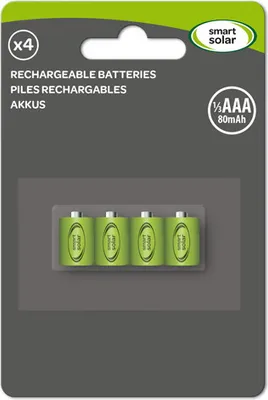 Zdjęcie produktu dla Smart Solar 1/3 AAA-Akku NiMh 80 mAh 4er Set
