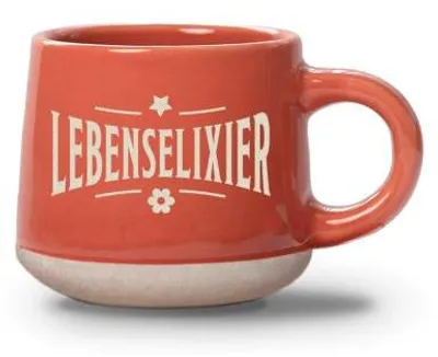 Produktbild von Espresso-Tasse Lebenselixier - 60ml , spülmaschinenfest im Landhausstil