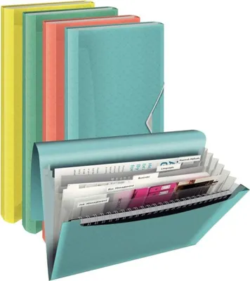 Produktbild von Projektmappe Colour'Ice A4 PP sortiert Packung mit 6 Stück