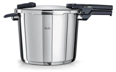 Produktbild von Fissler Vitaquick / Schnellkochtopf-Set, 3-teilig (2 Schnellkochtöpfe mit Metalldeckel 3,5 L + 6 Liter ,1 Zusatz-Glasdeckel) – Induktion