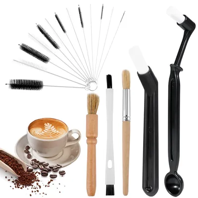 Image de Kiperline Café Bross, ensemble de 18 pièces pour moulin à café, brosse de nettoyage pour café
