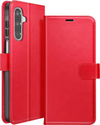 Produktbild von Mayaxess, Etui Galaxy A17 Brieftasche mit Handschlaufe & Stand, Rot