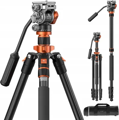 Zdjęcie produktu dla Statyw Fotograficzny Foto Video 211cm z Głowicą Olejową FH-03 / K&F K234A7 / K09.136