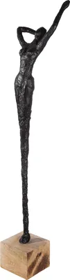Produktbild von GILDE Skulptur Alive naturfarben, schwarz H. 77 cm, 84297